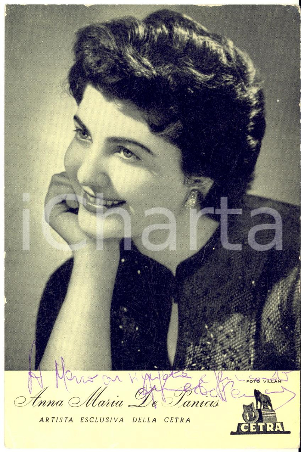 1955 ca MUSICA Cantante Anna Maria DE PANICIS - Foto seriale con AUTOGRAFO