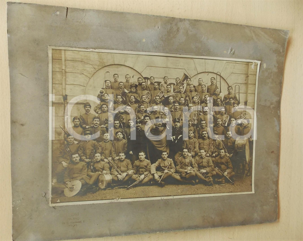 1920 ca MILANO 8° Reggimento Fanteria BRIGATA CUNEO - Banda musicale *Foto 34x26