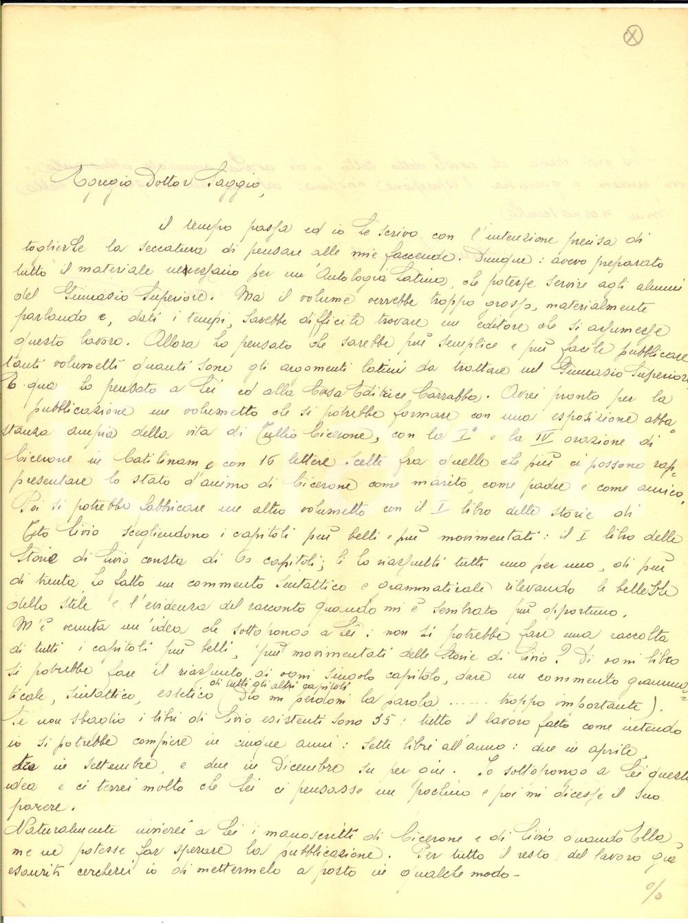 1935 PAVIA Lettera Evelina VANNUTELLI per la sua "Antologia Latina" - Autografo