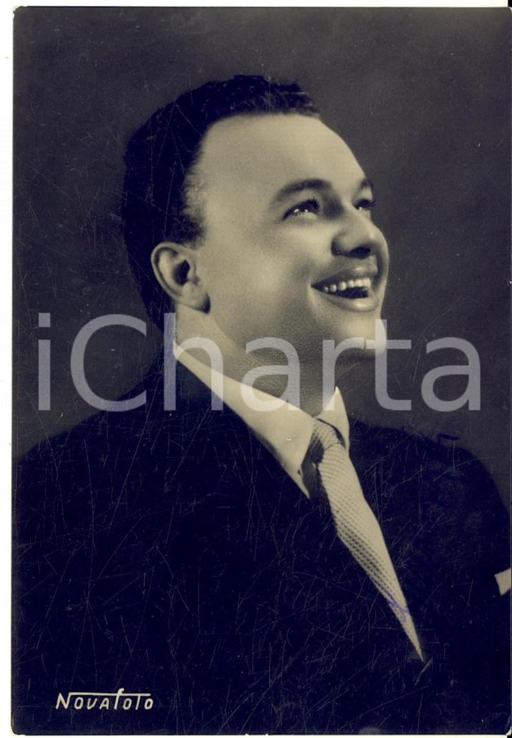 1950 ca MUSICA Cantante Luciano TAJOLI - Cartolina pubblicitaria con AUTOGRAFO