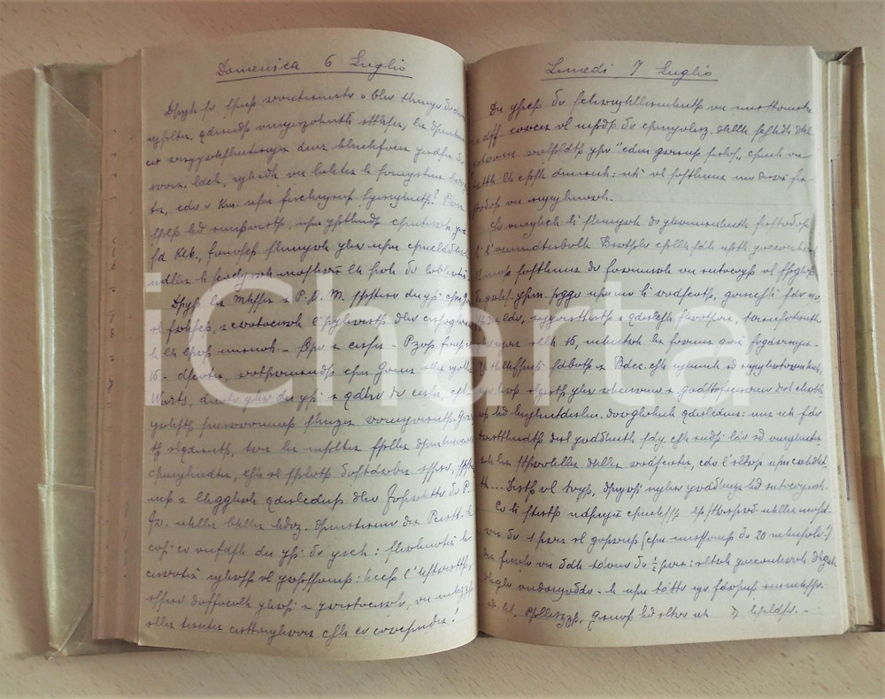 1930 Luigi GREA Diario personale in scrittura cifrata - CURIOSO 400 pp.