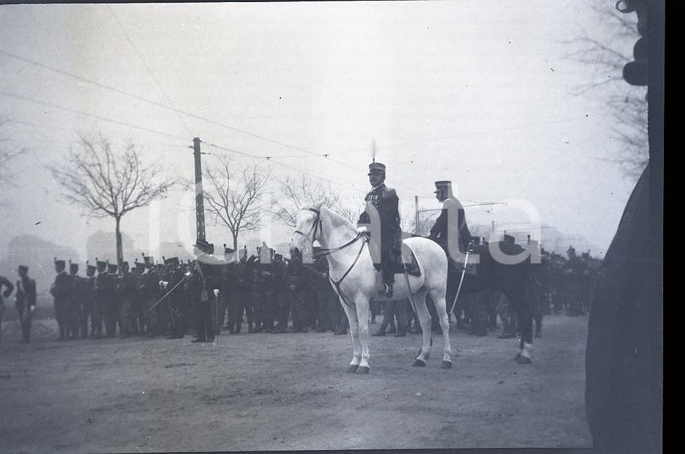 6X9cm NEGATIVO ORIGINALE* 1915ca WW1 ESERCITO ITALIANO Battaglione schierato