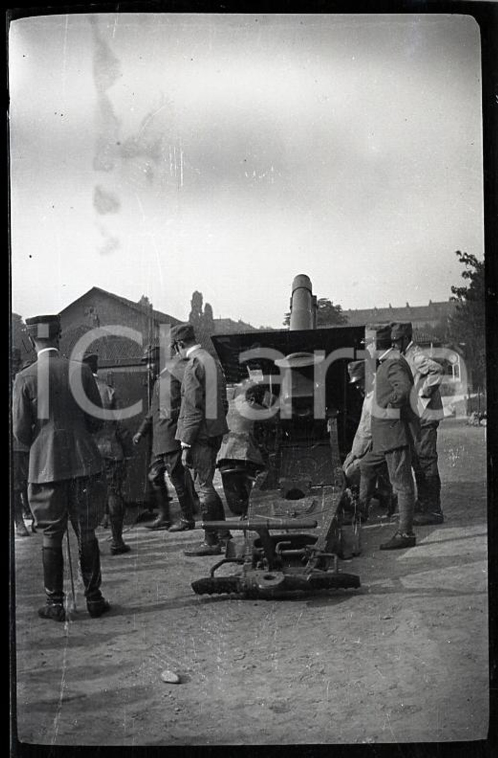 6X4cm NEGATIVO ORIGINALE*1917 WW1 ESERCITO ITALIANO Cadetti in esercitazione 
