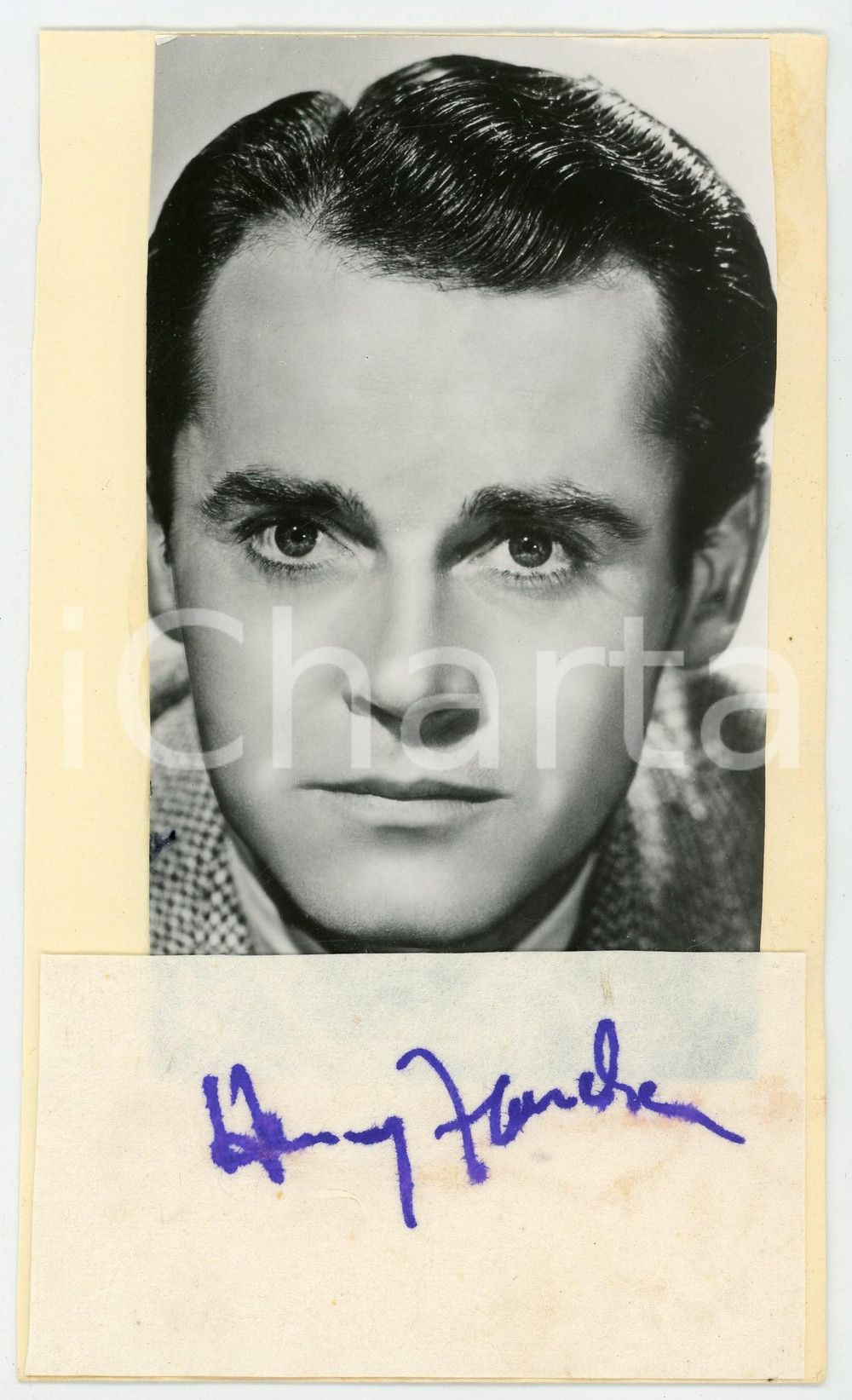1960 ca Attore Henry FONDA - Foto con AUTOGRAFO su carta assorbente