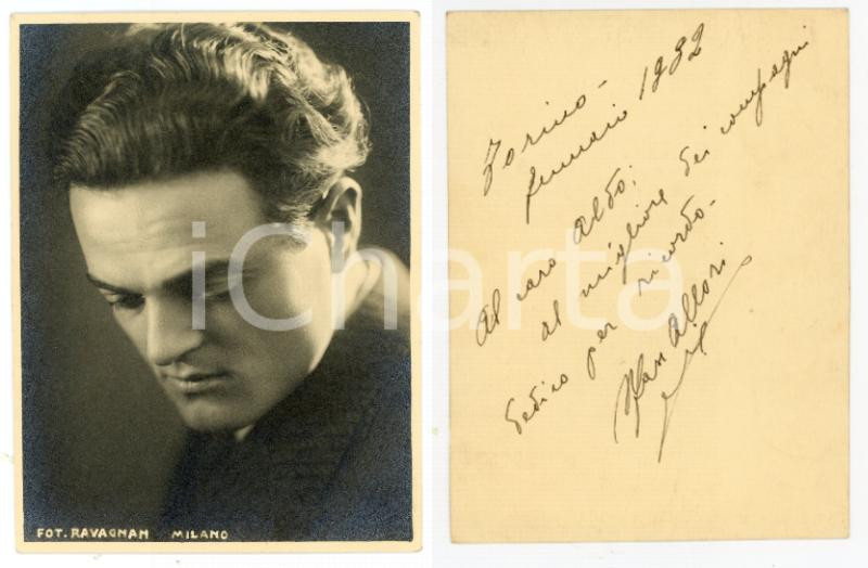 1932 TORINO TEATRO Attore Max ALLORI - Foto RAVAGNAN con AUTOGRAFO