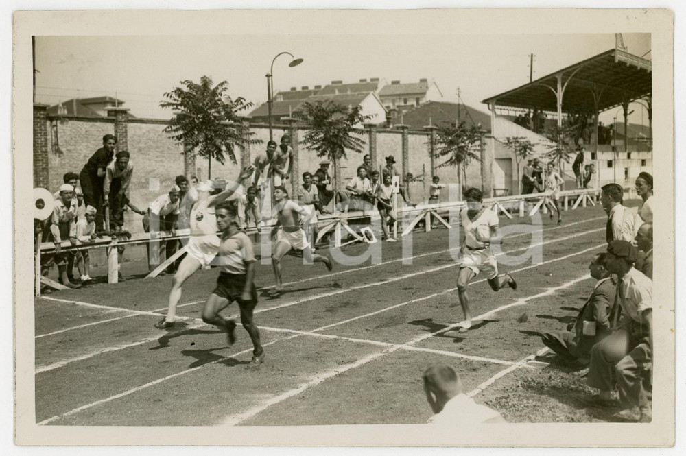 1940 ca TORINO LITTORIALI ATLETICA Gara 100 metri piani - Traguardo - Foto