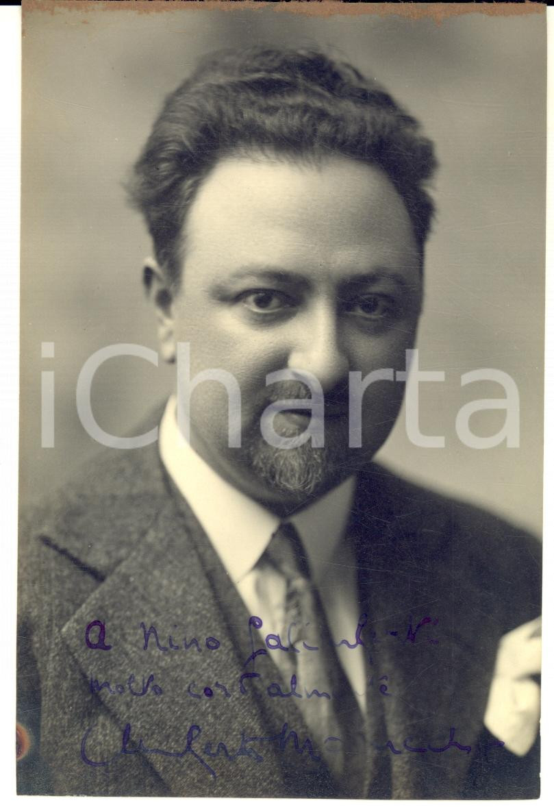 1935 ca MILANO Scrittore Umberto MORUCCHIO - Foto BADODI con AUTOGRAFO