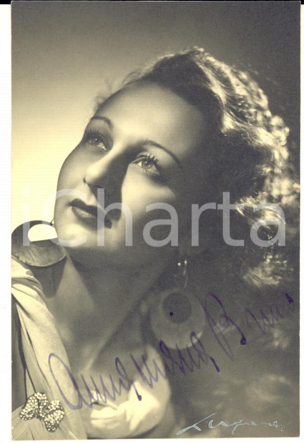 1940 ca DANZA Ritratto ballerina Anna Maria BRUNO - Foto LUXARDO con autografo