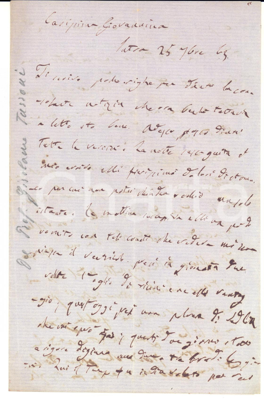1863 VERBANIA INTRA Girolamo TASSONI ricorre all'olio di ricino per malore
