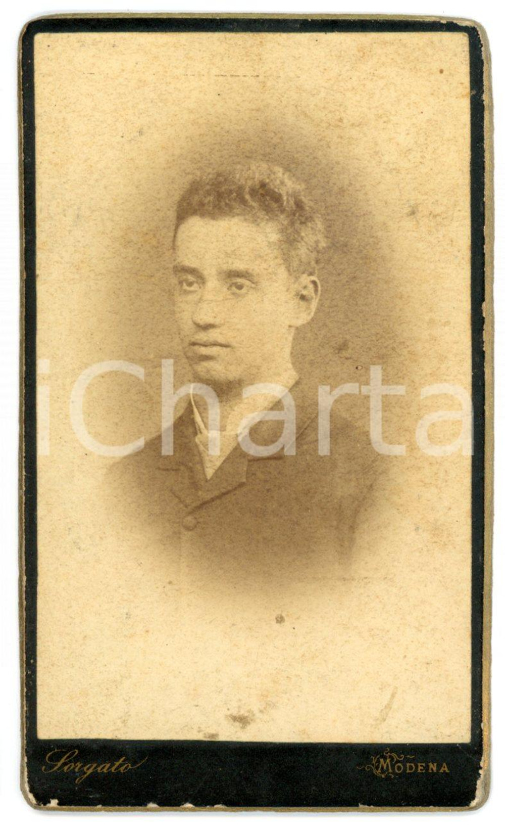1900 ca PADOVA Ritratto di Enrico TRABUCCHI *Foto Gaetano SORGATO - CDV