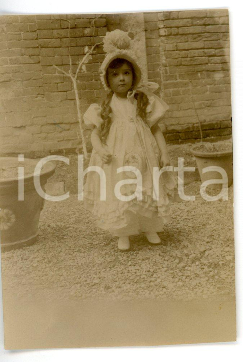 1930 PIEMONTE (?) Ritratto di bambina vestita da Musetta de LA BOHEME *Foto 5x8