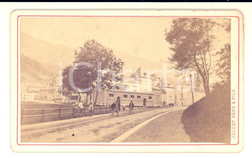 Fotografia d epoca originale 1870 ca LYON Panorama con edificio industriale  Foto ANIMATA JOGUET CDV 1