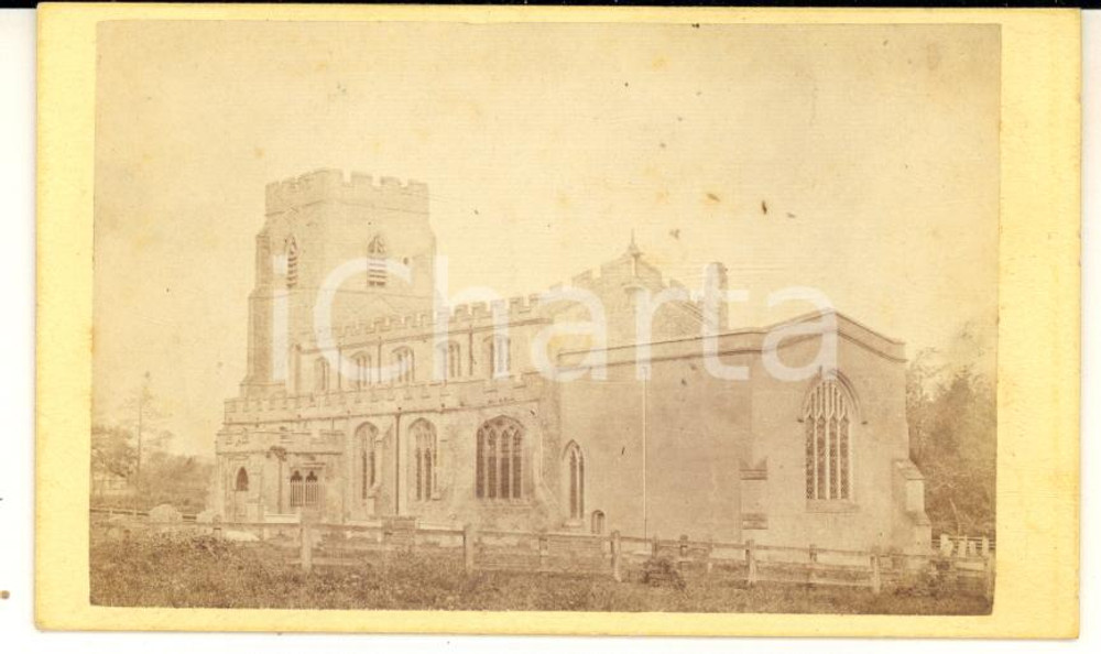 1870 ca CLAVERING (UK) St Mary & St Clement's church - Photo H. COLLINGS CDV