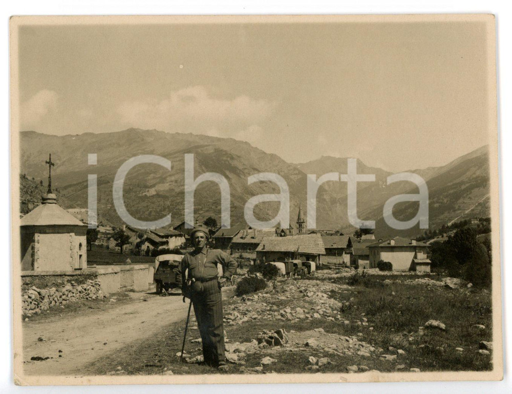 1929 BARDONECCHIA - MELEZET Arrivo al paese - Fotografia VINTAGE 11x8 cm
