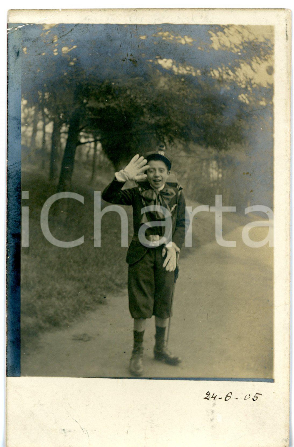 1905 FRANCIA Ritratto di Louis ROJALZ bambino in divisa militare *Foto FP NV