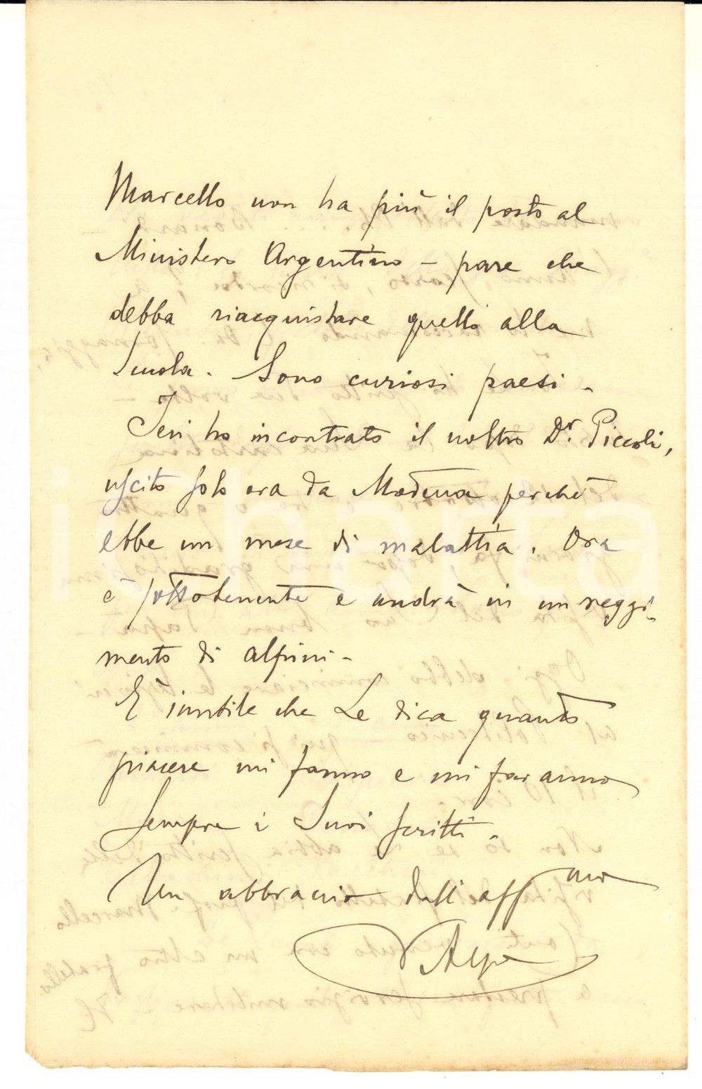 1915 MILANO Scuola d'Agricoltura - Lettera agronomo Vittorio ALPE - AUTOGRAFO
