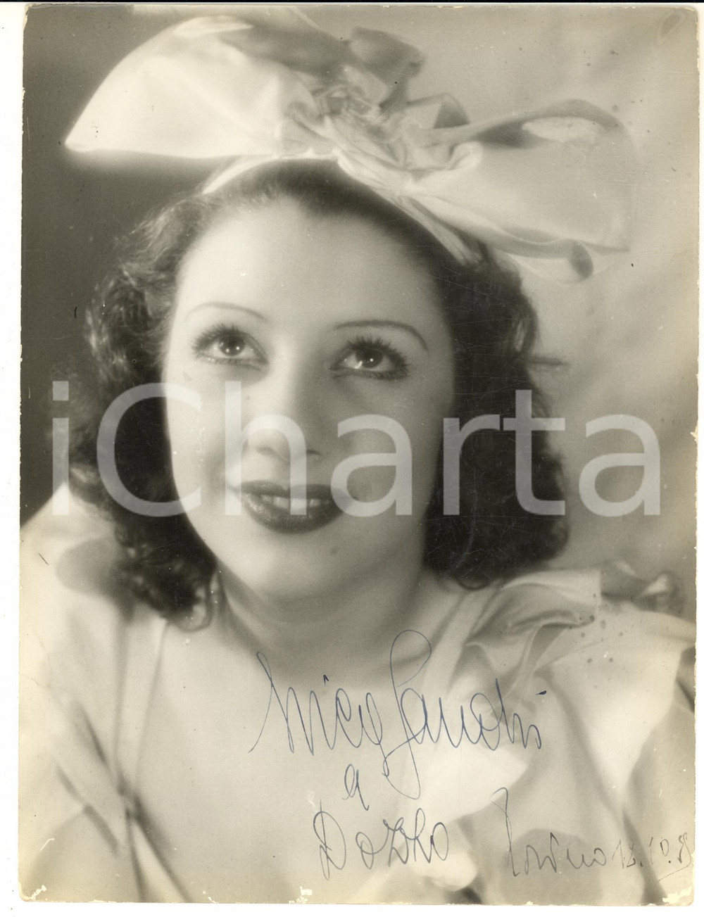1938 TORINO TEATRO RIVISTA Attrice Enrica SANDRI - Foto con autografo 18x24 cm