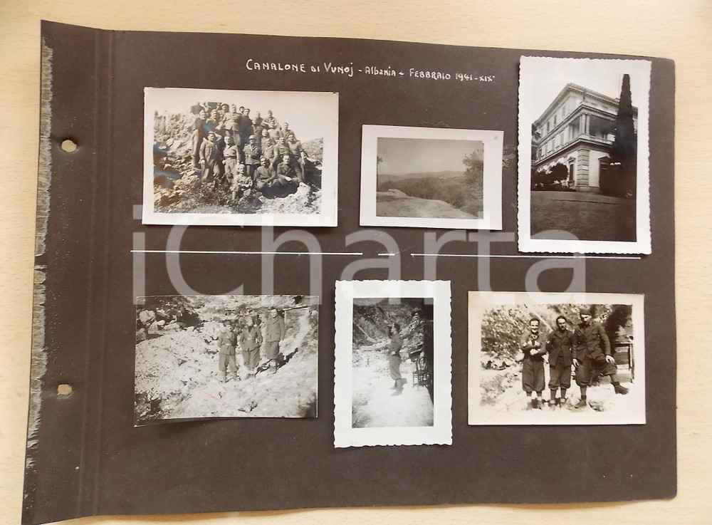 1941 WW2 VUNOJ (ALBANIA) Comando italiano - Militari XXVII Btg. CC.NN.*6 foto