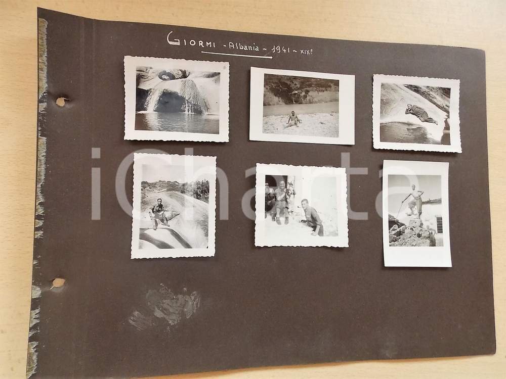 1941 WW2 GIORMI (ALBANIA) Militari MVSN del XXVII Battaglione CC.NN. - 6 foto