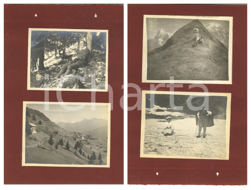 1914 MURREN Escursionisti alla JUNGFRAU - Veduta panoramica - Lotto 4 foto