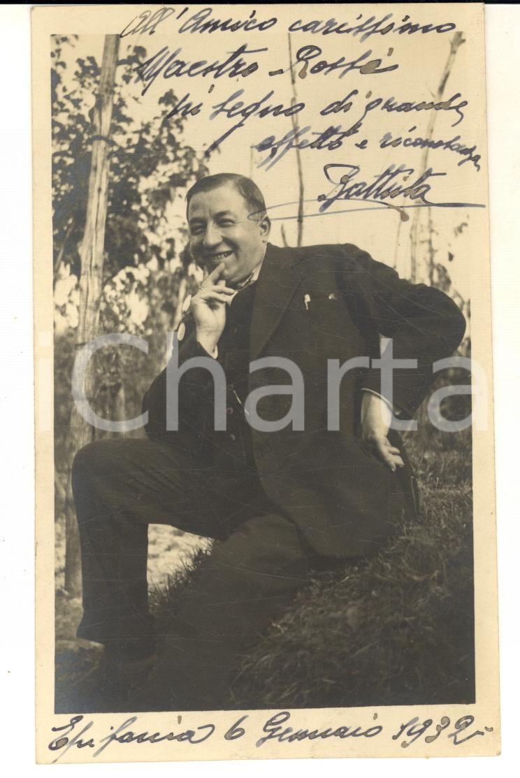 1932 ITALIA Ritratto di musicista con dedica a Nino Rossi - Foto 9x14 cm