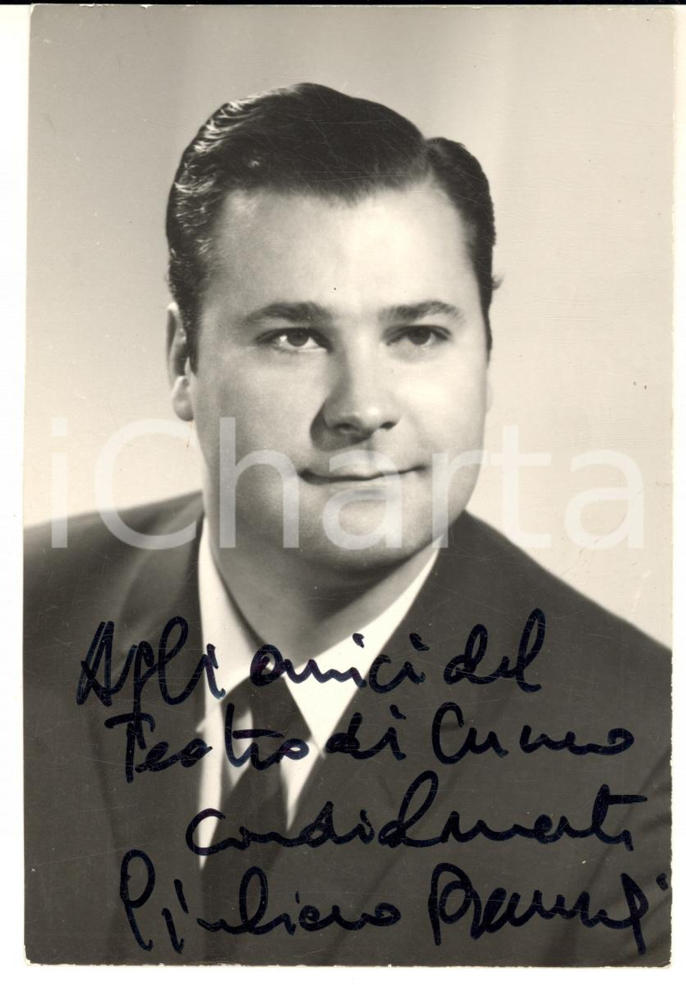 1970 ca LIRICA Tenore Giuliano BERNARDI - Foto seriale con AUTOGRAFO 10x15 cm