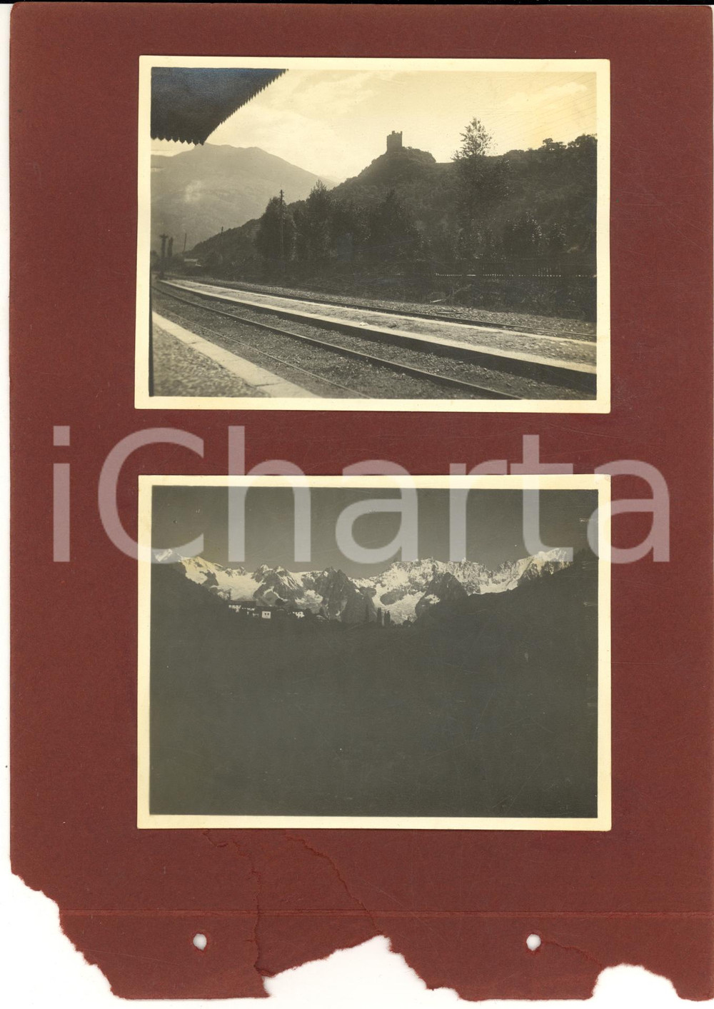 1914 VALLE D'AOSTA Stazione CHATILLON Castello USSEL *Lotto 2 foto DANNEGGIATO