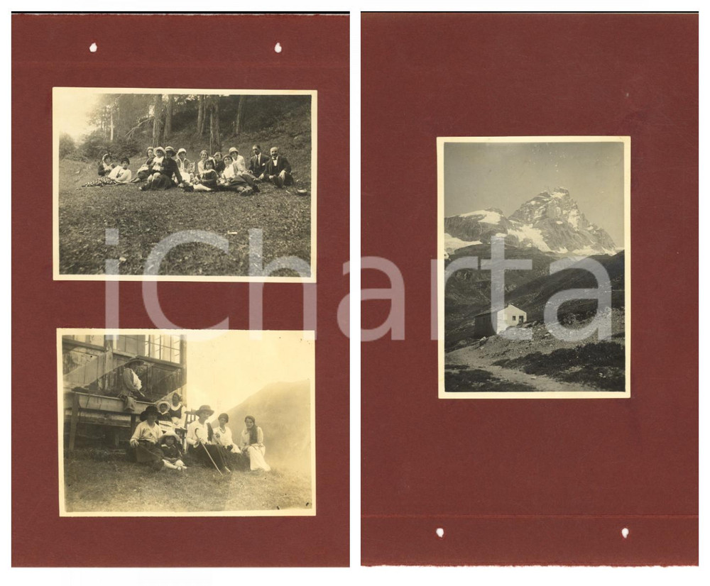 1914 VALTELLINA Gita in montagna - Escursionisti al rifugio - Lotto 3 foto