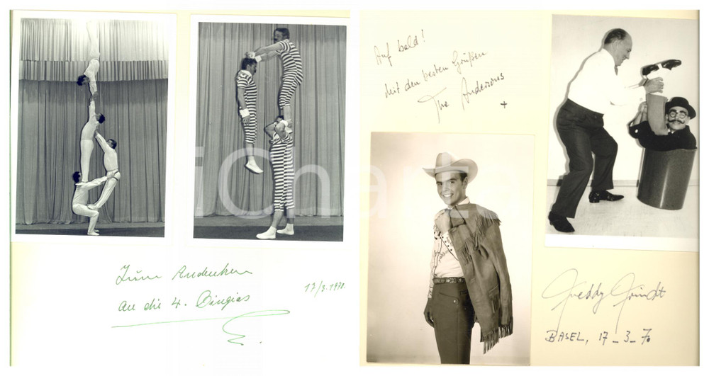 1970 BASEL CIRCUS - Die 4 BINGIAS - The ANDERSONS - Freddy FRINDT *Autographs
