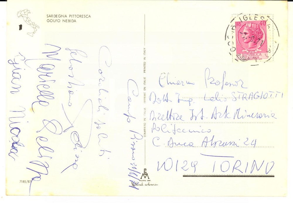 1971 CAMPO PISANO Mariella e Sebastiano PELIZZA - Cartolina con AUTOGRAFO