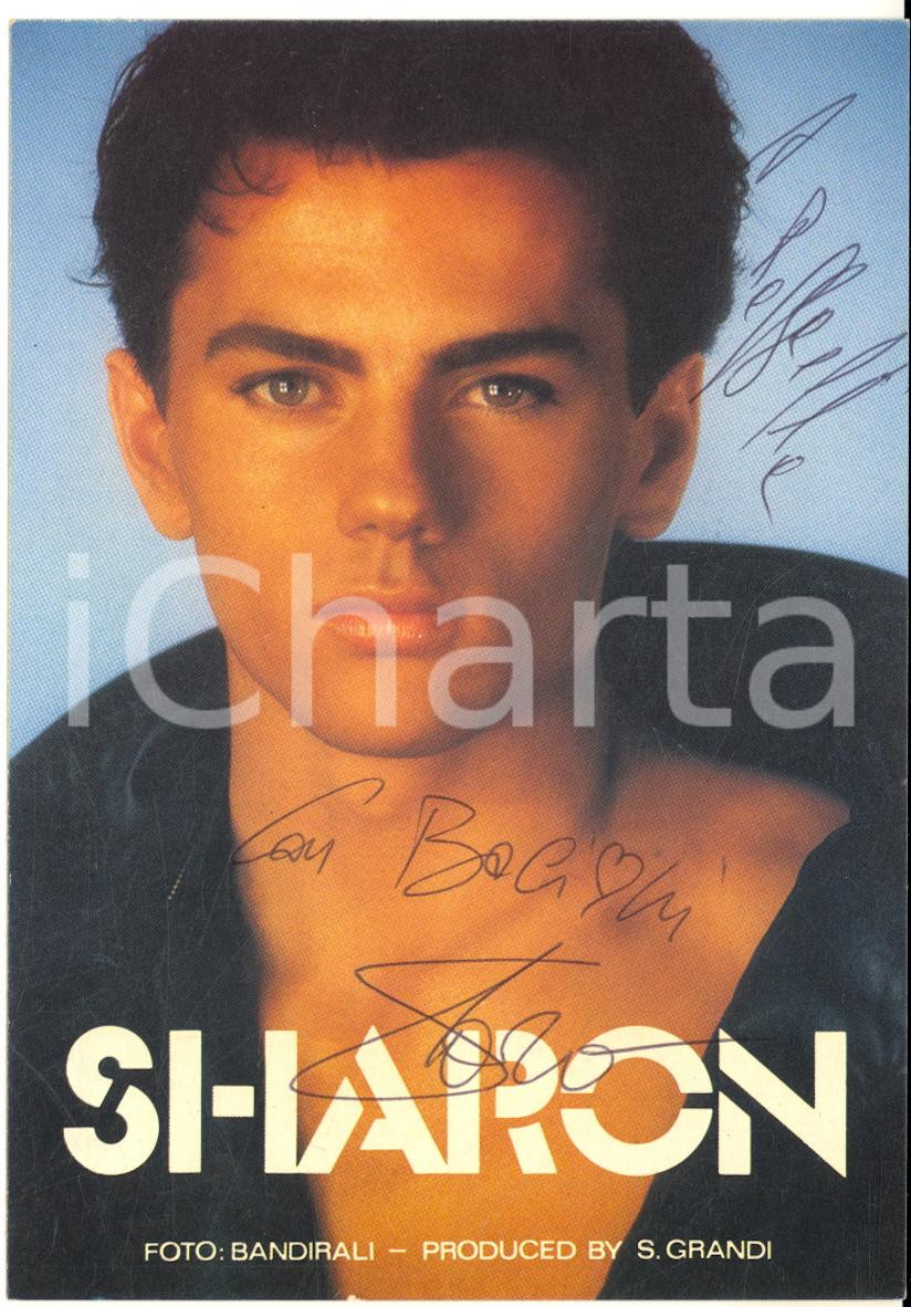 1985 ITALO DISCO Ritratto del cantante SHARON - Foto seriale con autografo