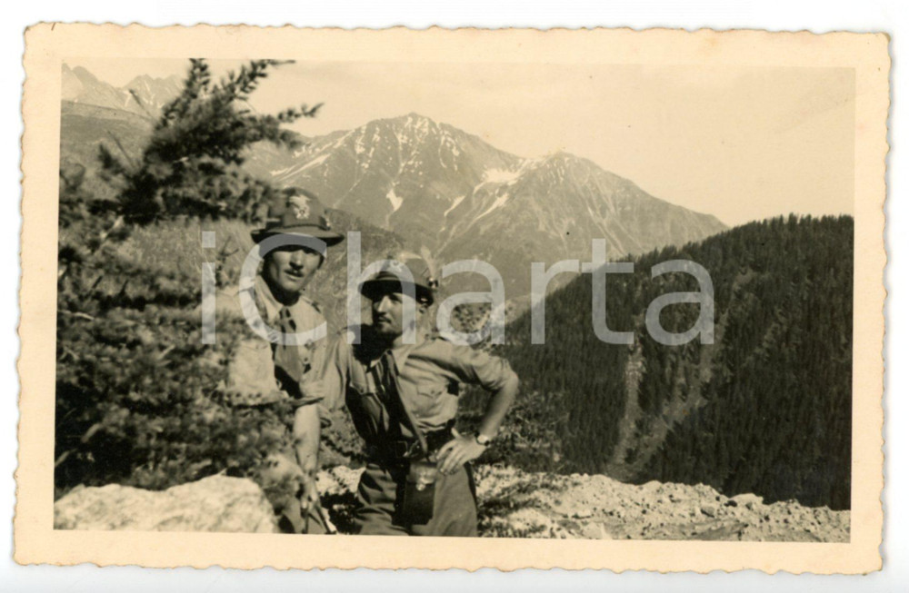1937 GHIACCIAIO DELLA BRENVA Alpini Savio TORRE e BARBA - Fotocartolina FP