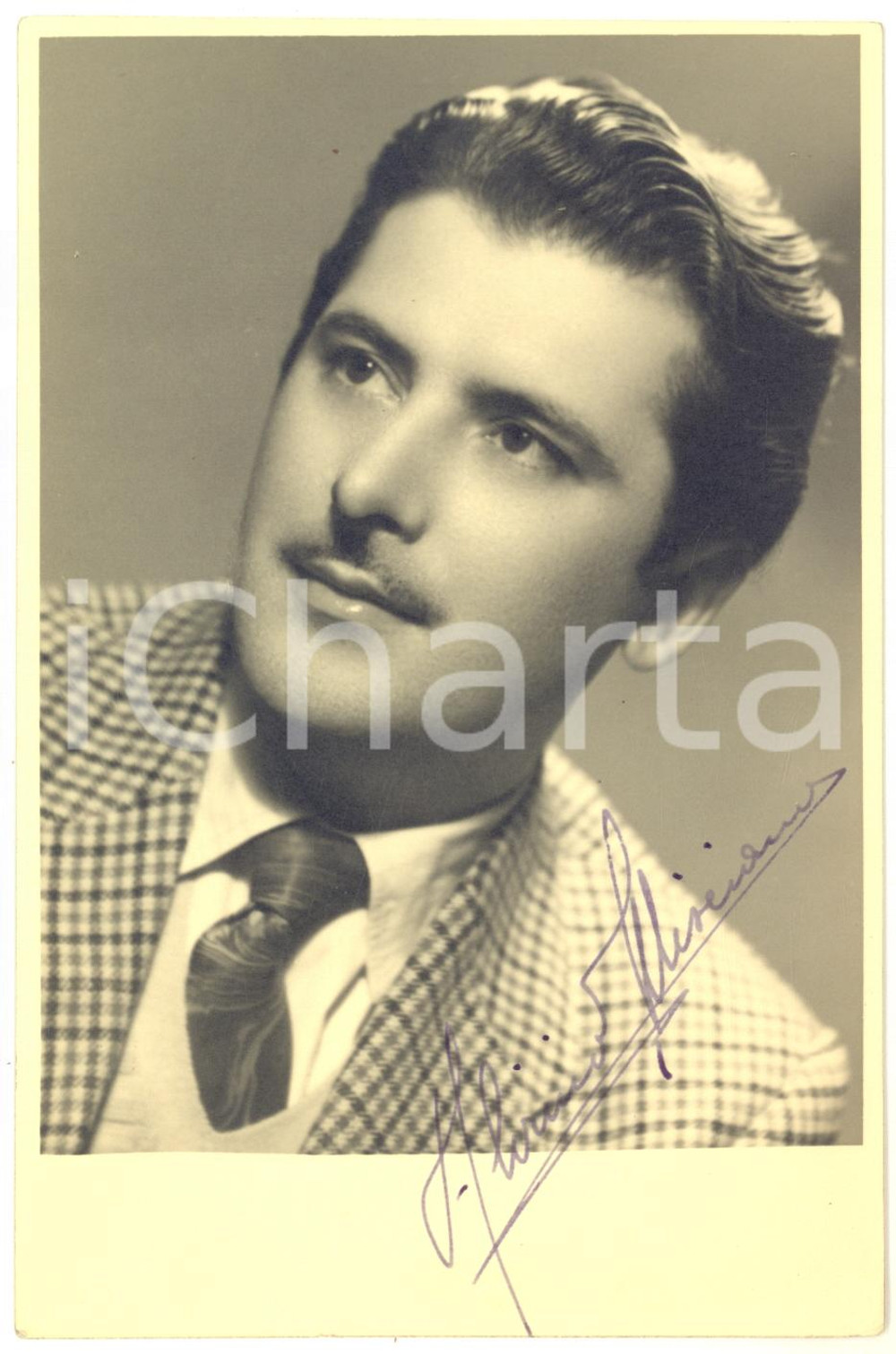 1960 ca LIRICA Tenore Alvinio MISCIANO - Fotografia con AUTOGRAFO 12x18 cm