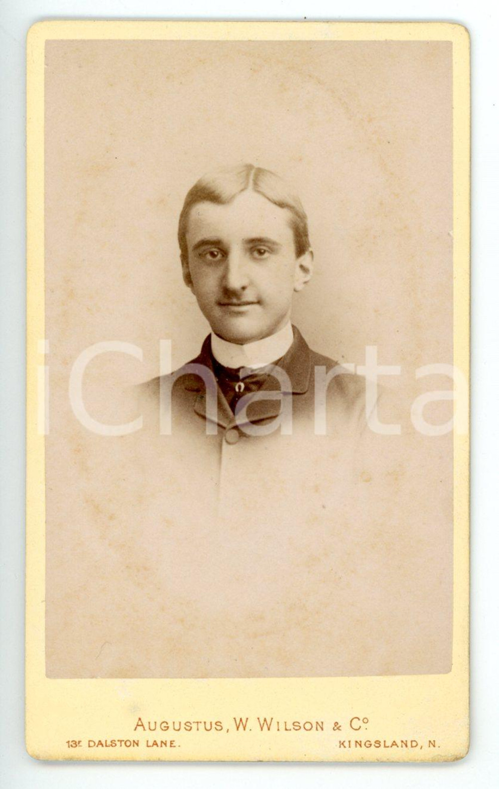 1880 KINGSLAND Ritratto di giovane uomo in abito scuro *Foto WILSON - CDV
