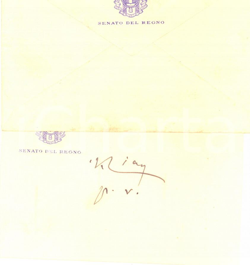 Autografo originale 1939 ROMA Senatore Vittorio CIAN  Biglietto da visita AUTOGRAFO 1