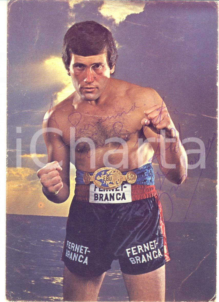 1977 ITALIA PUGILATO Cartolina Aldo TRAVERSARO - AUTOGRAFO DANNEGGIATO