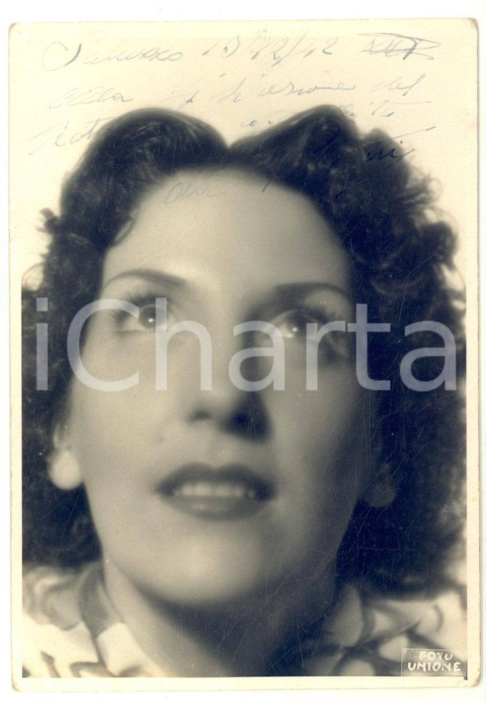 1942 SALUZZO TEATRO Attrice Alda PASETTI - Foto con AUTOGRAFO 10x15 cm