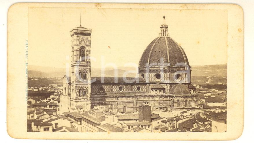 1865 ca FIRENZE Veduta del Duomo dal Forte di Belvedere - Foto ALINARI CDV
