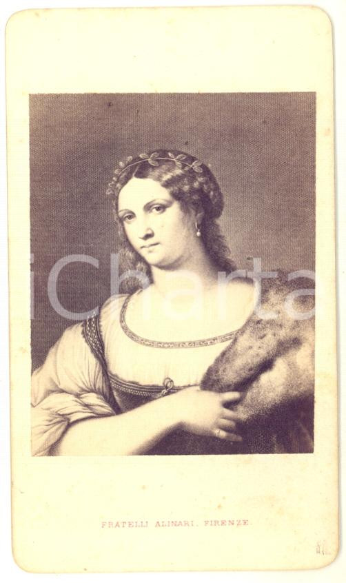 1865 ca FIRENZE UFFIZI Sebastiano del Piombo - Ritratto di donna *Foto ALINARI 