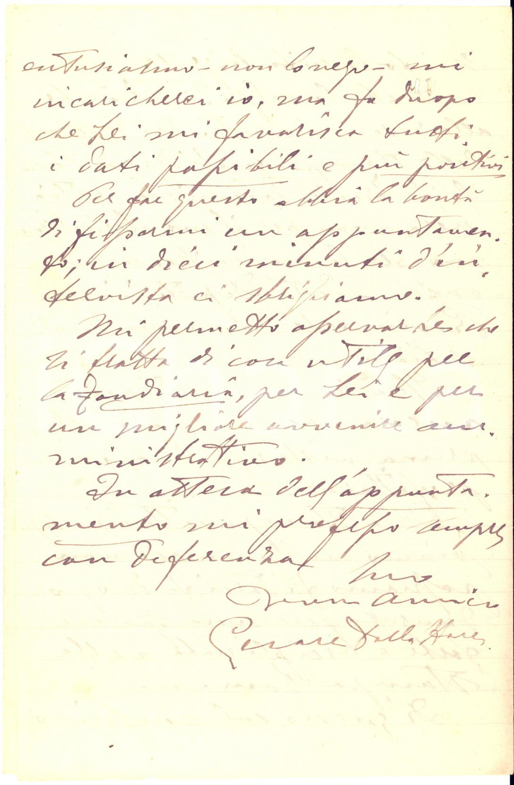 1894 BOLOGNA LA FONDIARIA Cesare DALLA NOCE furibondo per mancato contratto