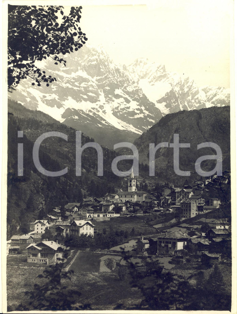 1950 ca VALTOURNENCHE (VALLE D'AOSTA) Veduta panoramica - Foto 18x24 cm