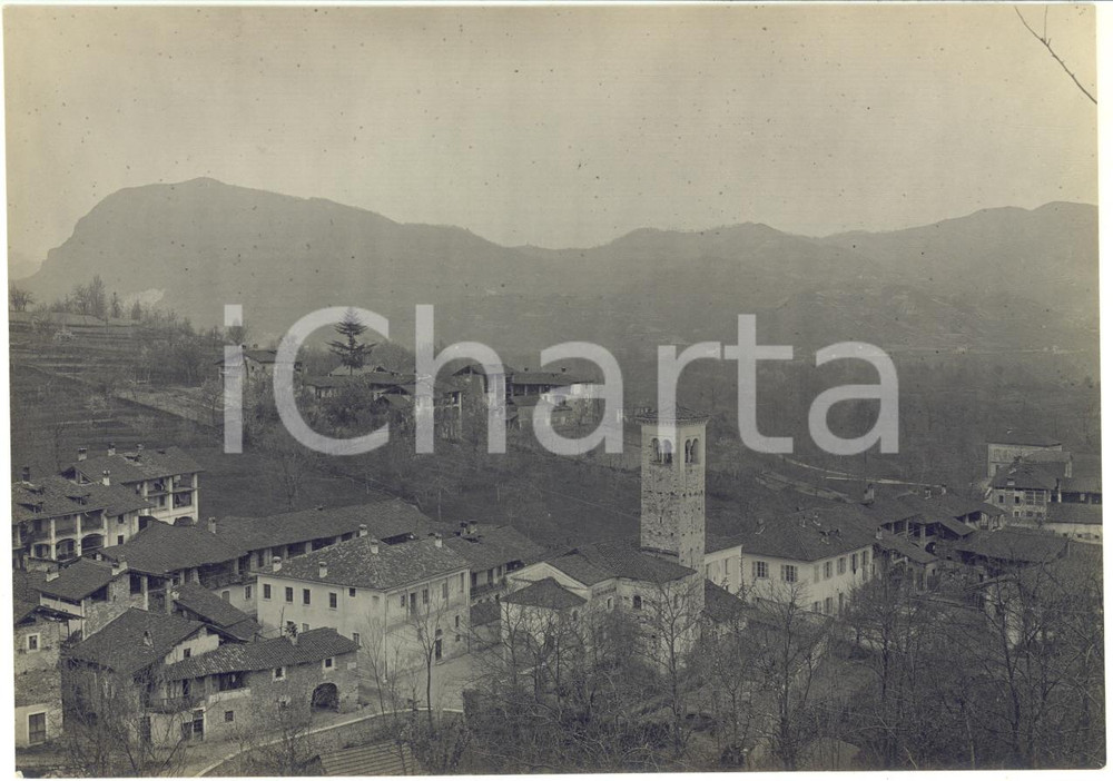 1940 ca PIANE SESIA Veduta panoramica del paese - Foto 16x11 cm