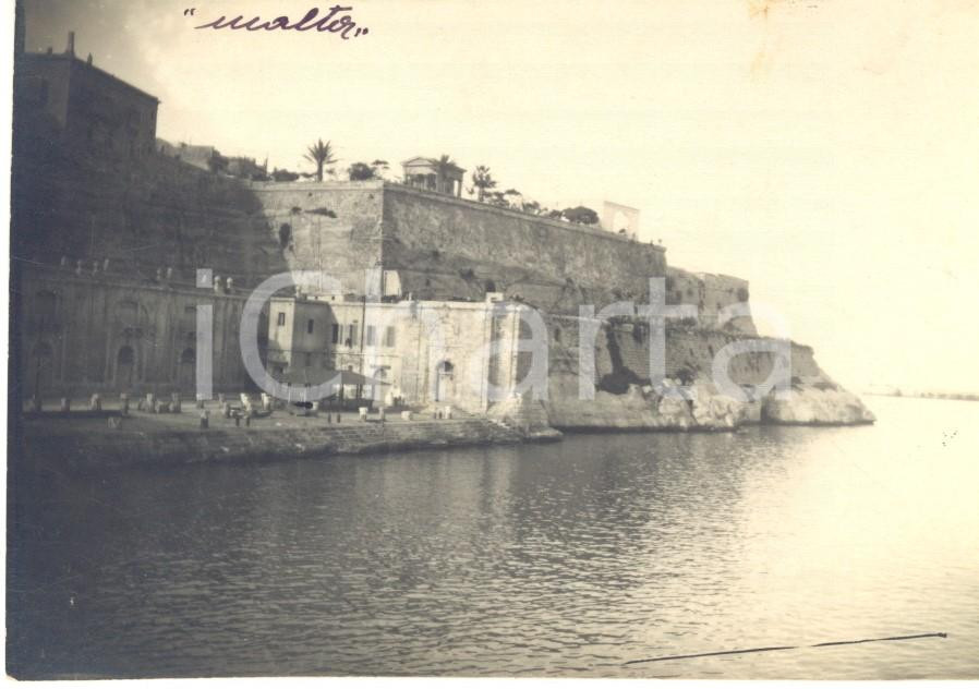 1940 ca LA VALLETTA (MALTA) Veduta della Fortezza dal porto - Foto 11x8 cm