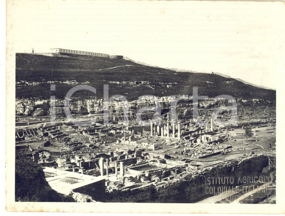 1940 ca CIRENE (LIBIA) Veduta del sito archeologico - Foto 12x9 cm