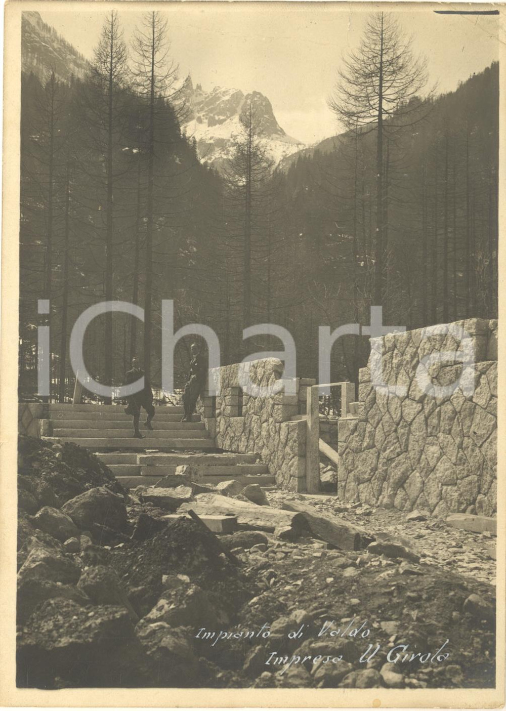 1920 ca VALDO Costruzione centrale idroelettrica - Personale ditta GIROLA - Foto