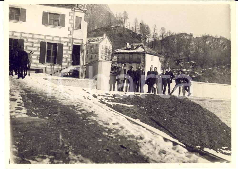 1915 ca ALPE DEVERO (VB) Gruppo di escursionisti - Foto VINTAGE 10x8 cm