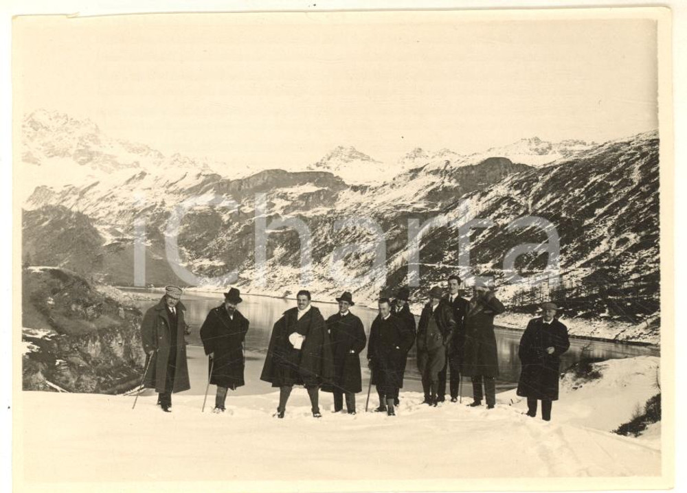 1915 ca LAGO BUSIN (VB) Gruppo di escursionisti - Foto VINTAGE 11x8 cm