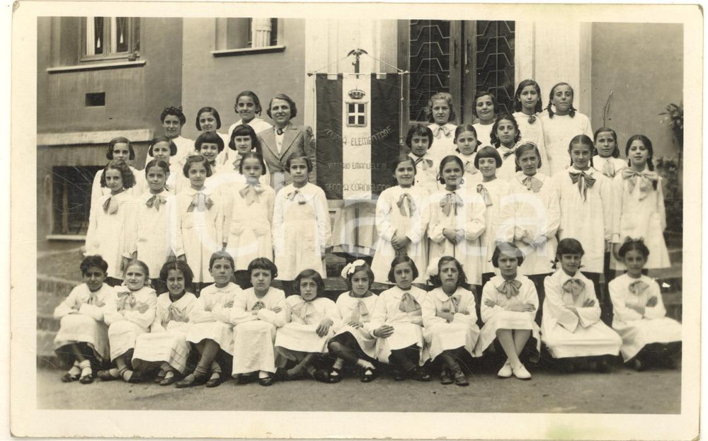 1938 GENOVA CORNIGLIANO Bambine scuola elementare "Vittorio Emanuele III" - Foto
