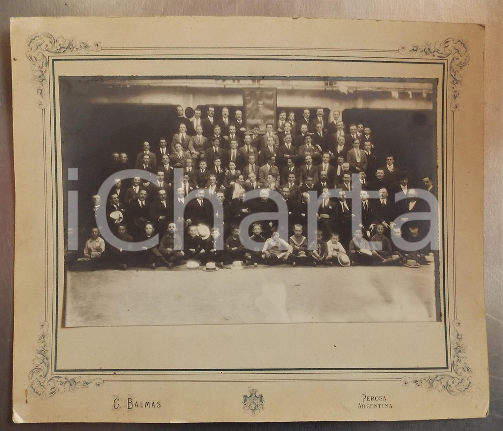 1910 ca PEROSA ARGENTINA Istituto Salesiano - Alunni e docenti - Foto BALMAS