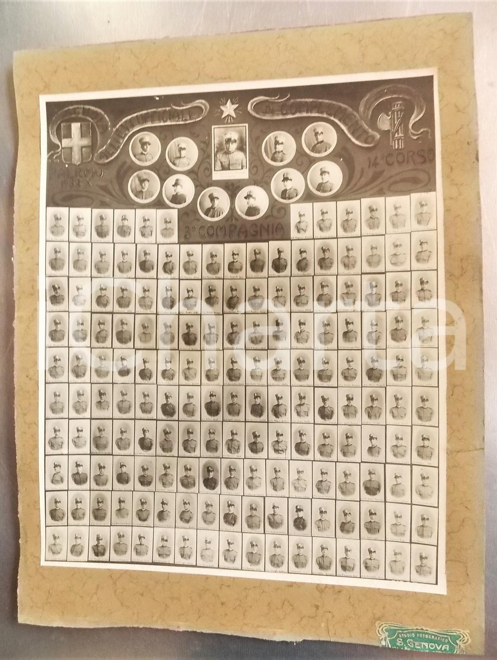 1932 PALERMO Scuola Allievi Ufficiali di Complemento - Foto ritratti 25x33 cm